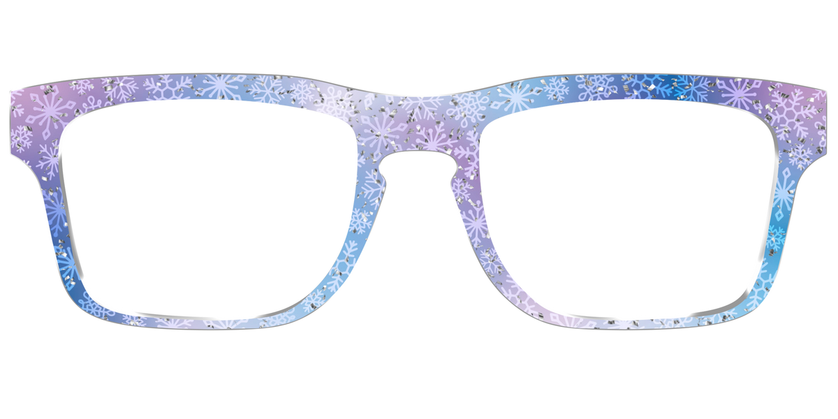The Pastel Snowflake with Iridescent Glitter - Front Top Image - Pair Eyewear