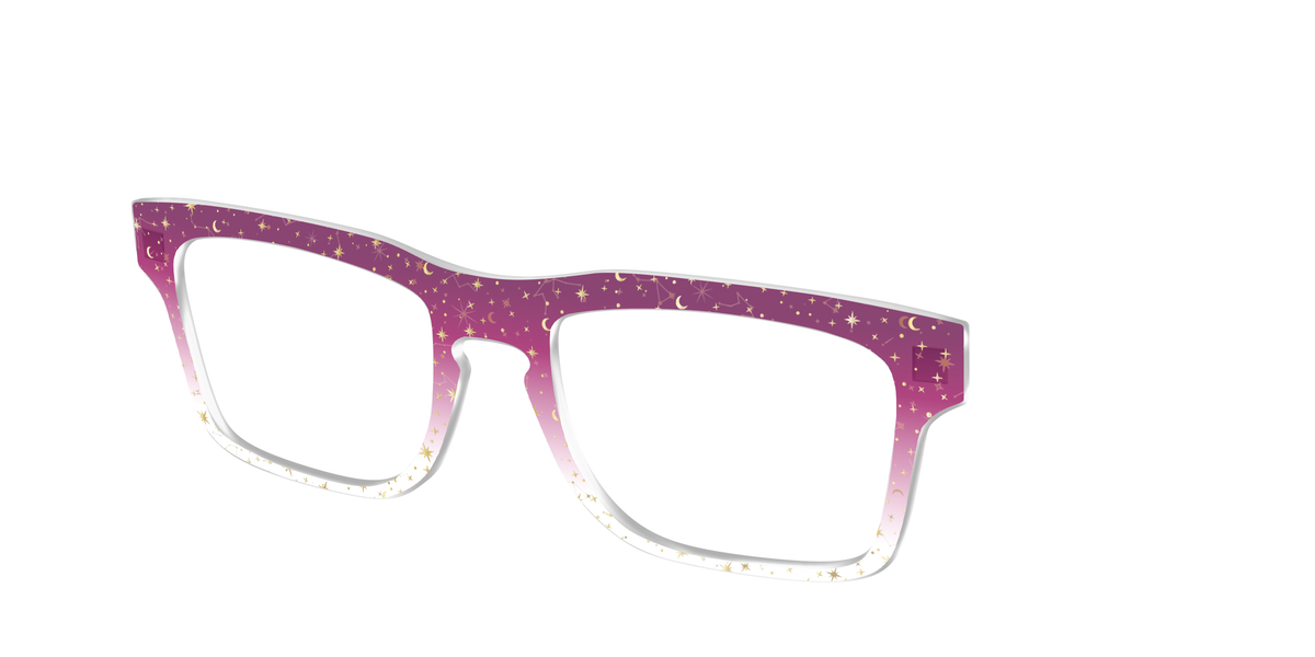 The Pink Ombre Gold Foil Crystal - Angle Top Image - Pair Eyewear