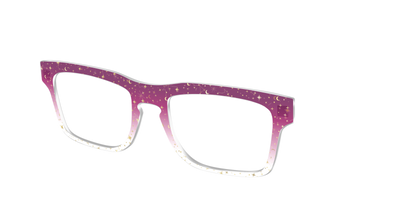 The Pink Ombre Gold Foil Crystal - Angle Top Thumbnail - Pair Eyewear