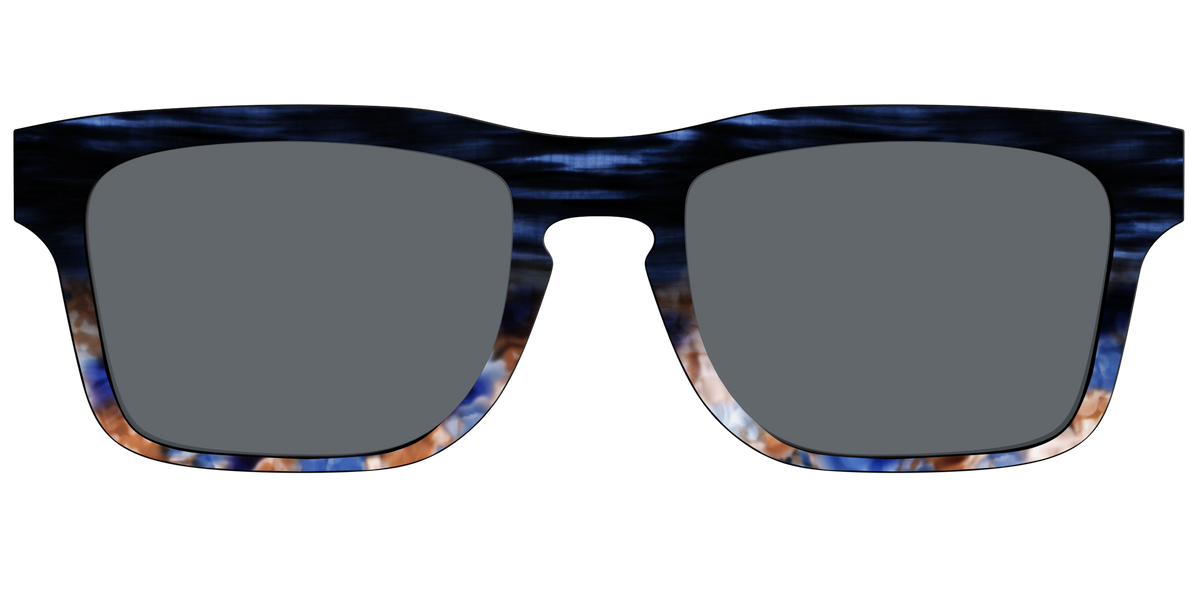 The Polarized Blue Horn Tortoise Sun Top - Front Top Image - Pair Eyewear