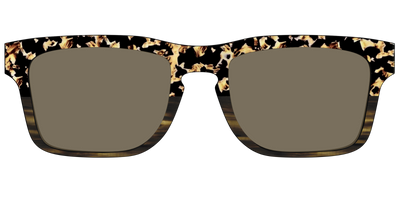 The Polarized Caramel Tortoise Horn Split Sun Top - Front Top Thumbnail - Pair Eyewear