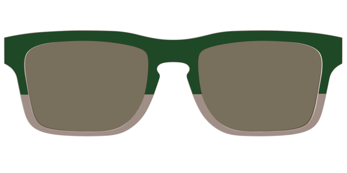 The Polarized Cedar & Sap Crystal Split Sun Top - Front Top Image - Pair Eyewear