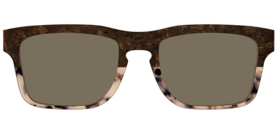 The Polarized Dark Oak Tortoise Split Sun Top - Front Top Thumbnail - Pair Eyewear