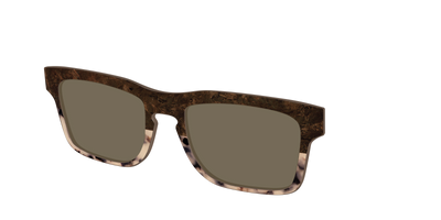 The Polarized Dark Oak Tortoise Split Sun Top - Angle Top Thumbnail - Pair Eyewear