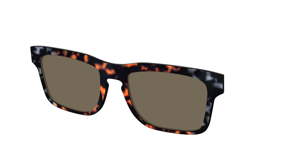 The Polarized Gray & Amber Tortoise Sun Top - Angle Top Image - Pair Eyewear