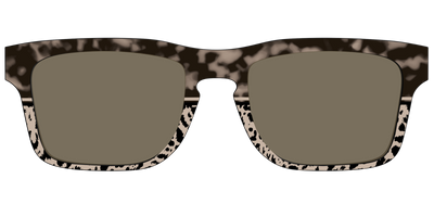 The Polarized Ink Blot Tortoise Split Sun Top - Front Top Thumbnail - Pair Eyewear