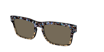 The Polarized Oasis Tortoise Split Sun Top - Angle Top Thumbnail - Pair Eyewear