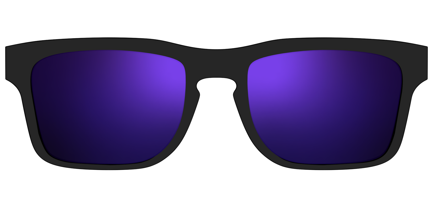 The Polarized Purple Reflective Sun Top - Front Top Image - Pair Eyewear