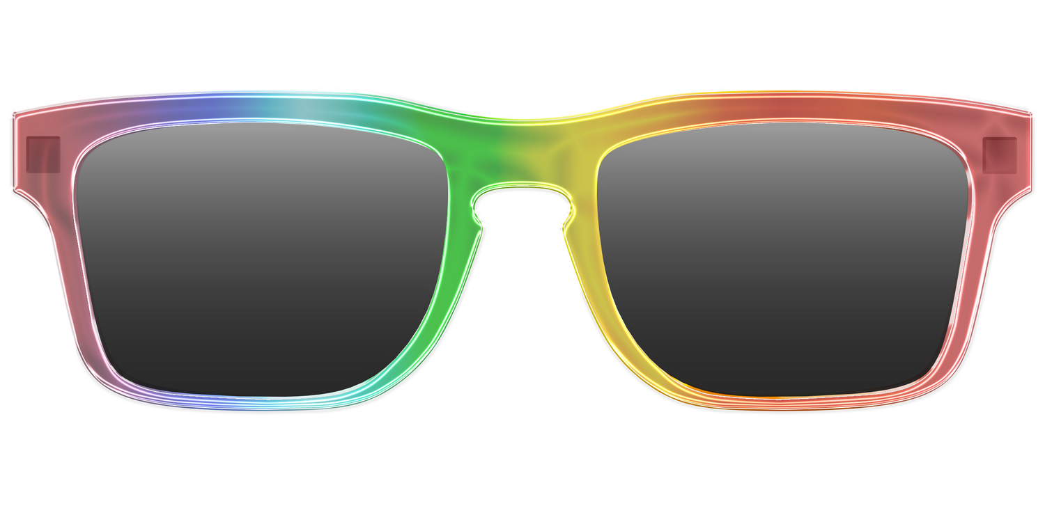The Polarized Rainbow Gradient Sun Top - Front Top Image - Pair Eyewear