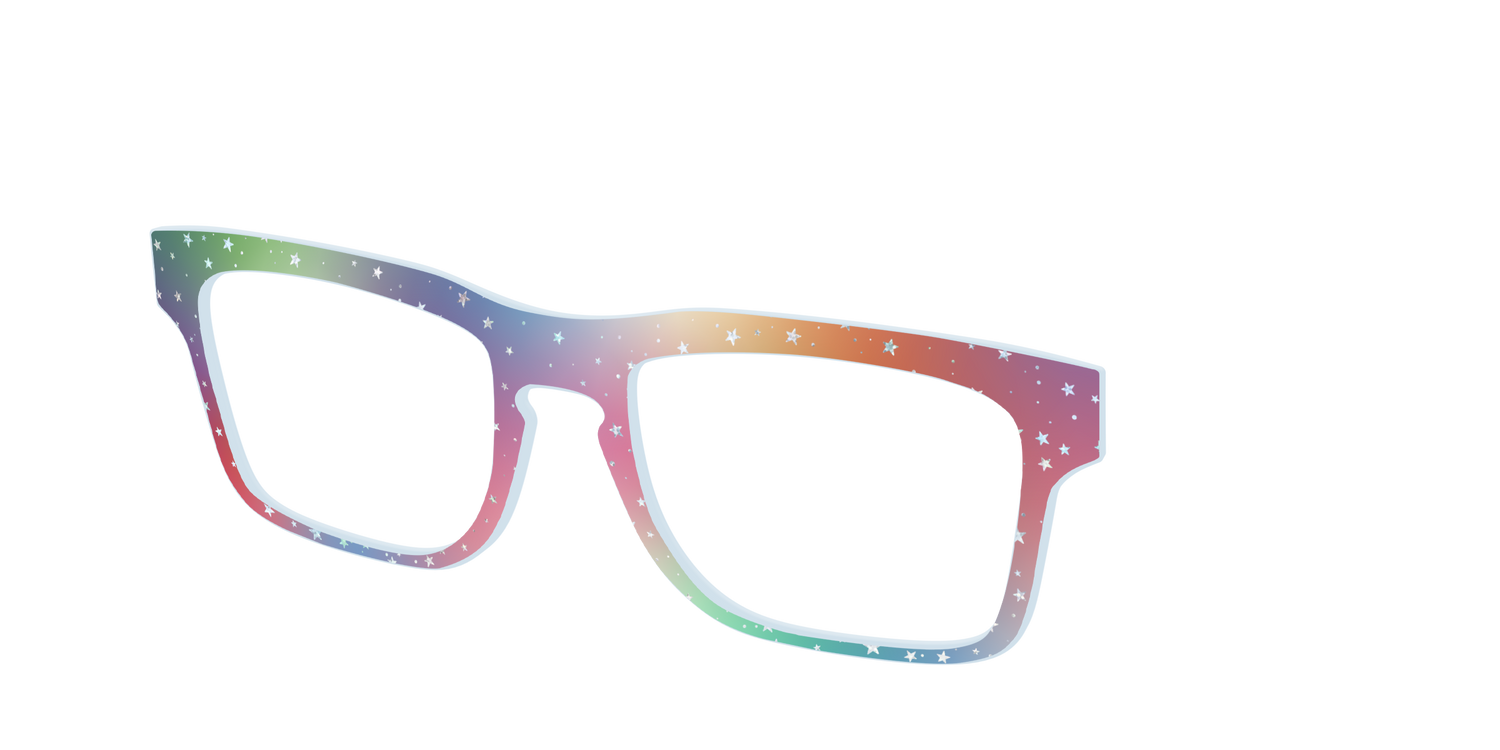 The Rainbow Holographic Celestial - Angle Top Image - Pair Eyewear