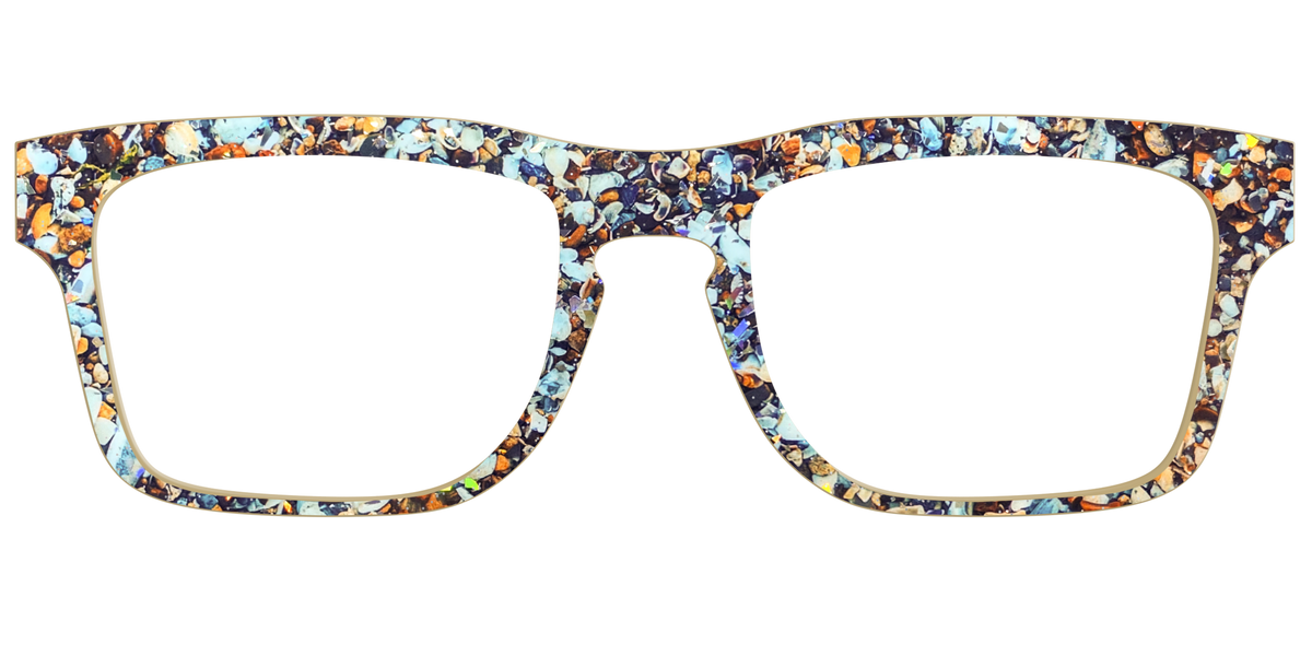 The Seashell Tortoise with Holographic Glitter - Front Top Image - Pair Eyewear