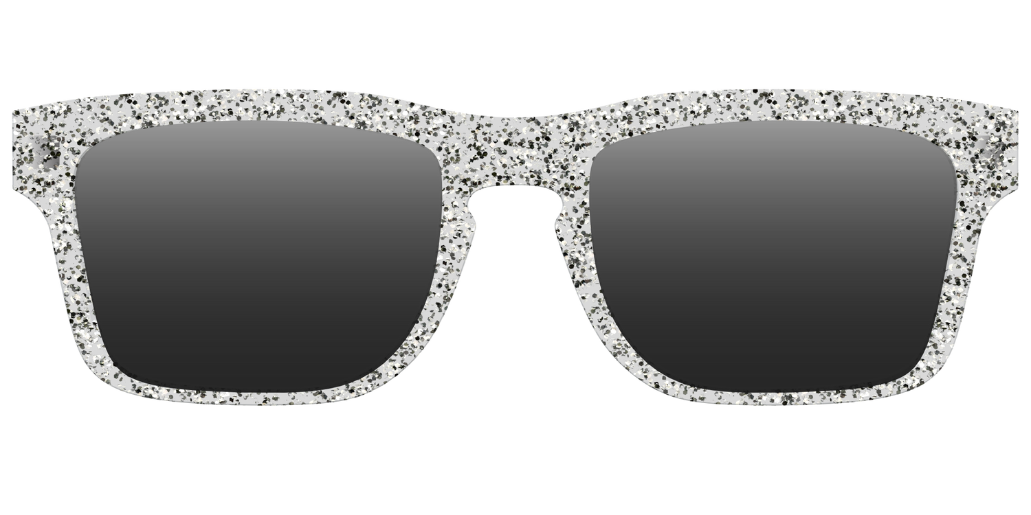 The Polarized Silver Sparkle Sun Top - Front Top Image - Pair Eyewear