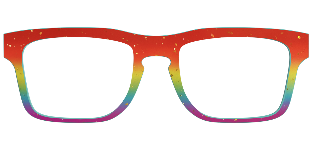 The Spectrum Gradient with Gold Flakes - Front Top Image - Pair Eyewear