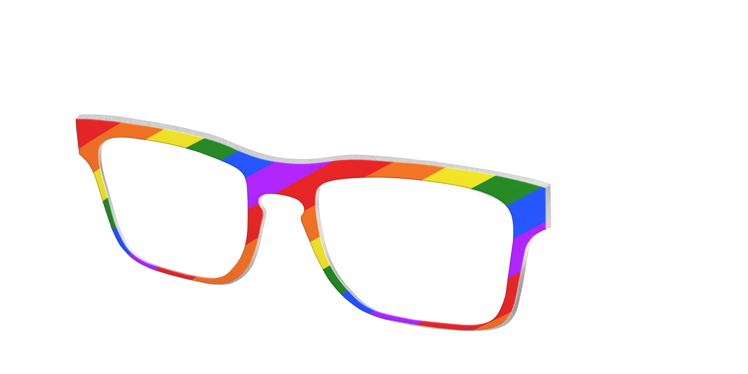 The Traditional Pride Flag - Angle Top Image - Pair Eyewear