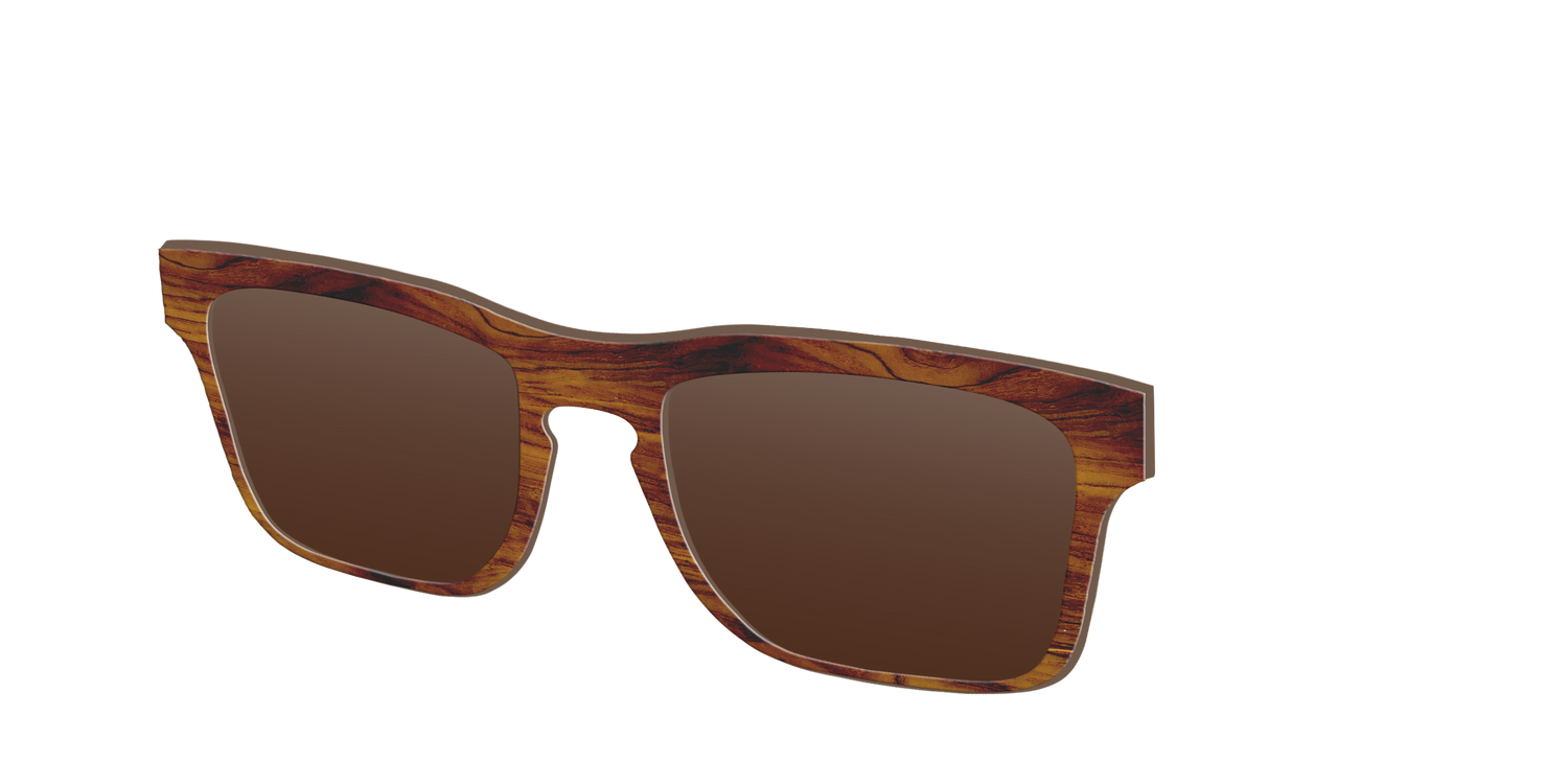 The Polarized Woodgrain Sun Top - Angle Top Image - Pair Eyewear