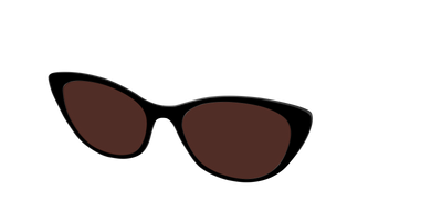 The Black with Brown Golf lens - Angle Top Thumbnail - Pair Eyewear