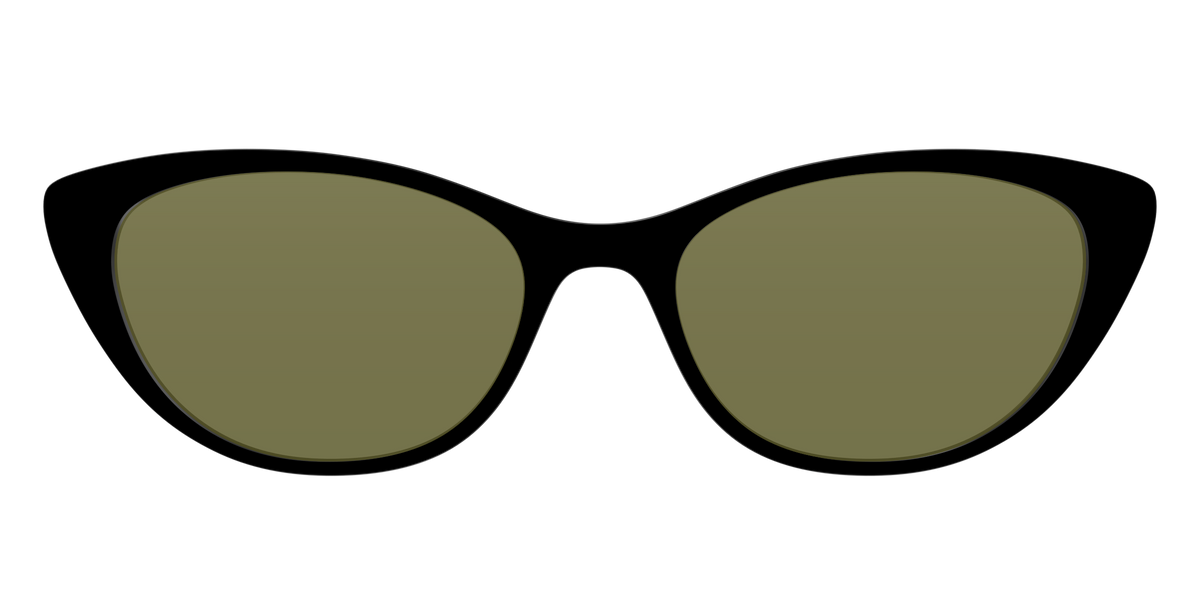 The Black with Green Racquet Sport lens - Front Top Image - Pair Eyewear