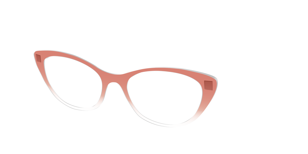 The Burnt Orange Gradient Crystal - Angle Top Image - Pair Eyewear