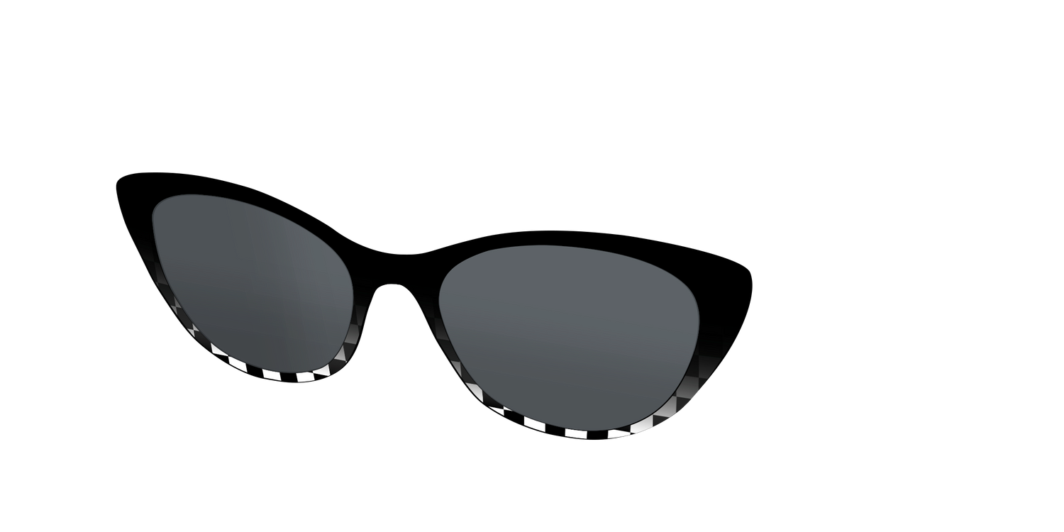 The Polarized Checkerboard Fade Sun Top - Angle Top Image - Pair Eyewear