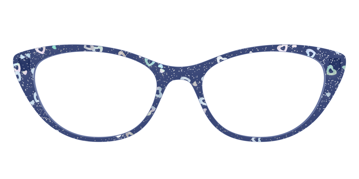 The Denim Heart Glitter Crystal - Front Top Image - Pair Eyewear