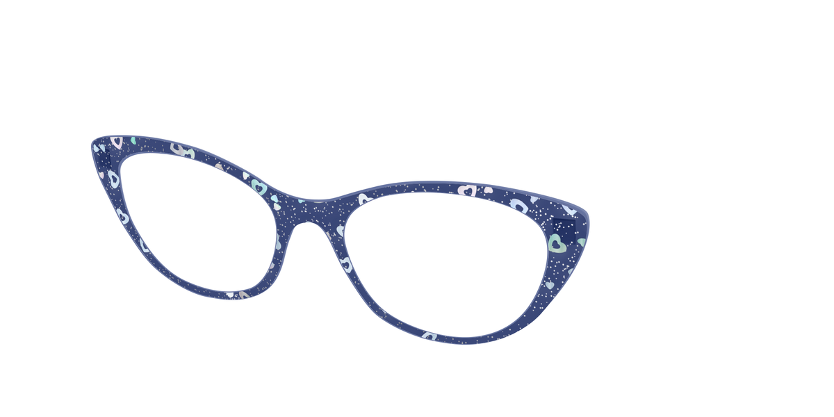 The Denim Heart Glitter Crystal - Angle Top Image - Pair Eyewear