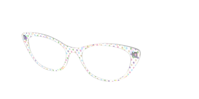 The Egg Polka Dot with Gold Foil Crystal - Angle Top Thumbnail - Pair Eyewear