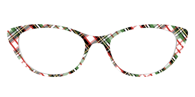 The Evergreen Plaid with Foil Crystal - Front Top Thumbnail - Pair Eyewear