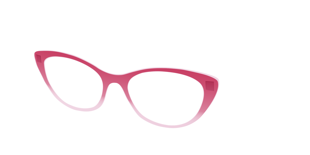 The Flamingo to Blush Gradient Crystal - Angle Top Image - Pair Eyewear