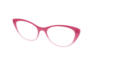 The Flamingo to Blush Gradient Crystal - Angle Top Thumbnail - Pair Eyewear