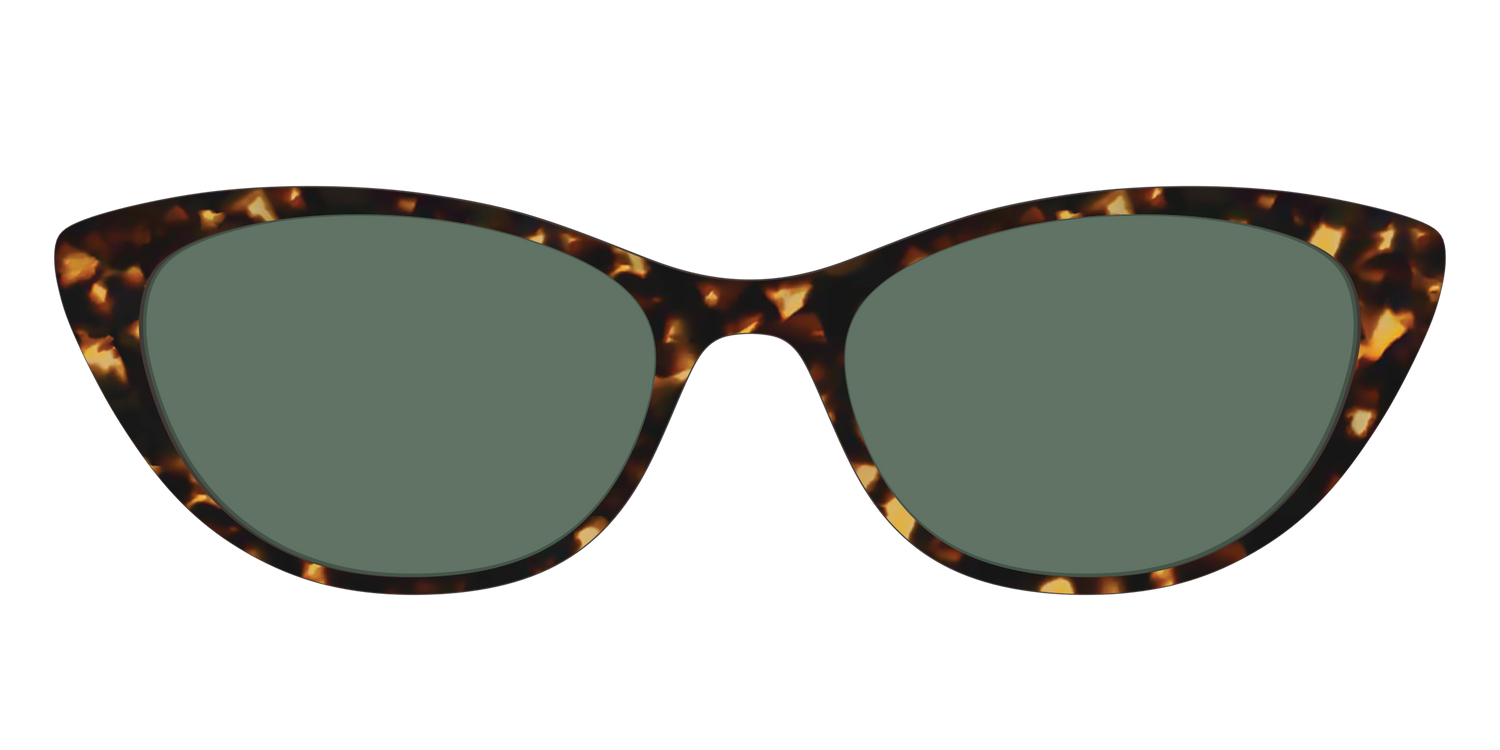 The Non-Polarized Green Tortoise Sun Top - Front Top Image - Pair Eyewear