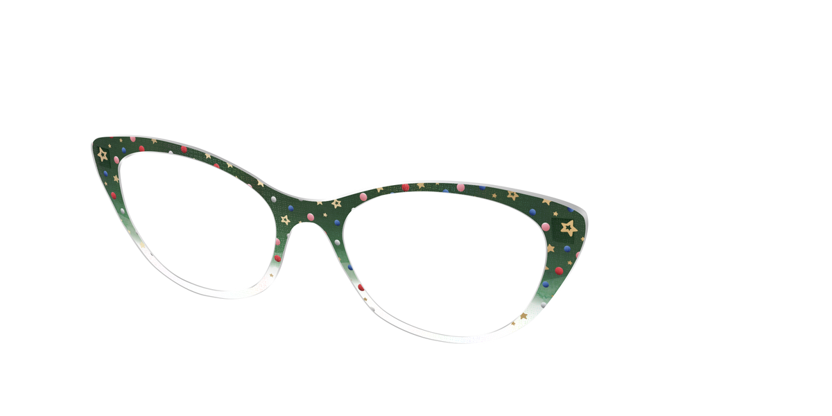 The Holiday Bauble with Foil Crystal - Angle Top Image - Pair Eyewear