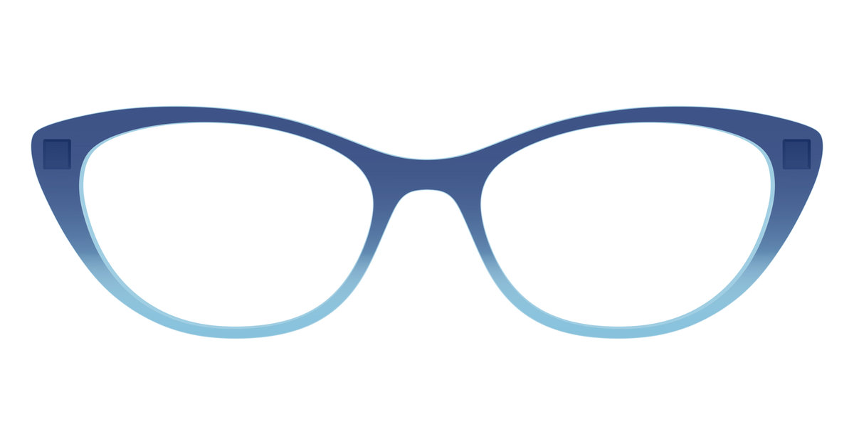 The Indigo to Sky Blue Gradient Crystal - Front Top Image - Pair Eyewear