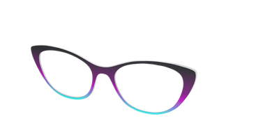 The Licorice to Seafoam Gradient - Angle Top Thumbnail - Pair Eyewear