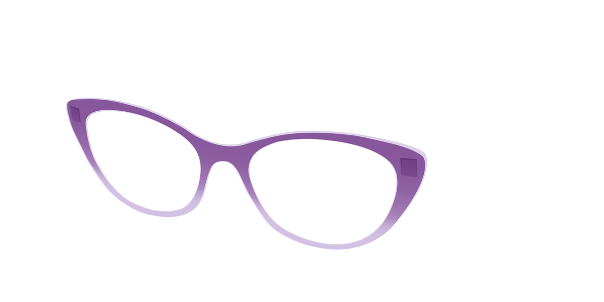 The Plum to Lilac Gradient Crystal - Angle Top Image - Pair Eyewear