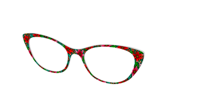 The Poinsettia Stained Glass - Angle Top Thumbnail - Pair Eyewear
