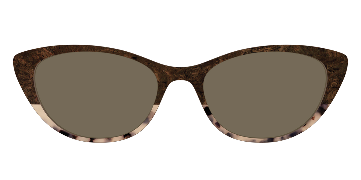 The Polarized Dark Oak Tortoise Split Sun Top - Front Top Image - Pair Eyewear