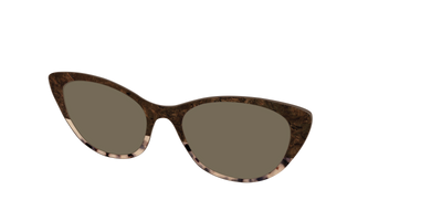 The Polarized Dark Oak Tortoise Split Sun Top - Angle Top Thumbnail - Pair Eyewear
