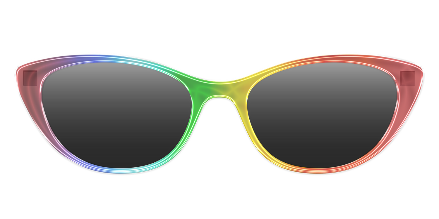 The Polarized Rainbow Gradient Sun Top - Front Top Image - Pair Eyewear