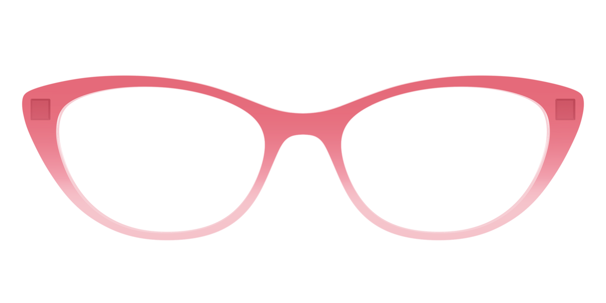 The Red to Coral Gradient Crystal - Front Top Image - Pair Eyewear