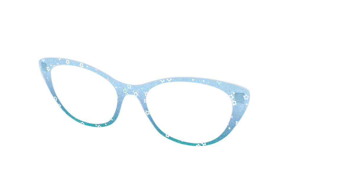 The Sky Blue Crystal with Daisy Glitter - Angle Top Image - Pair Eyewear