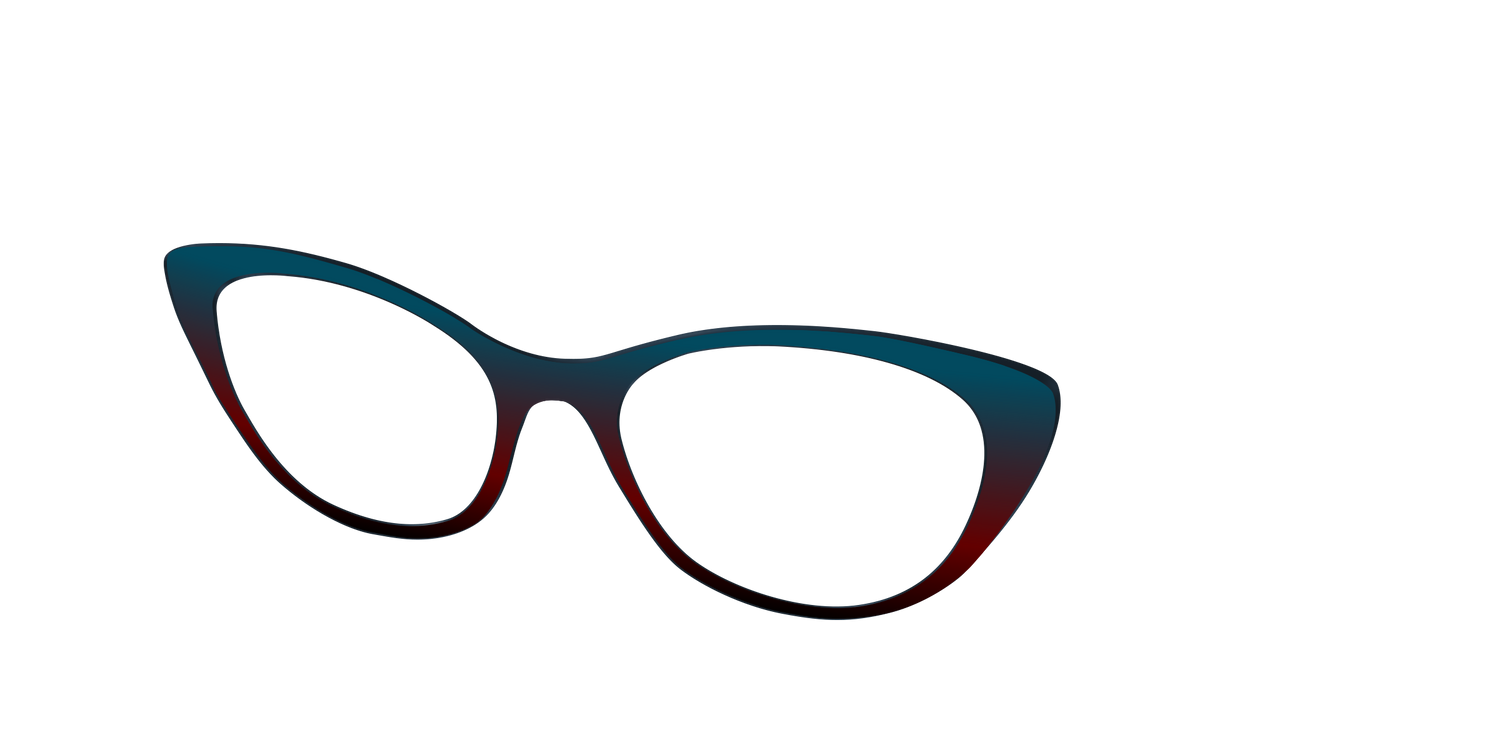 The Teal to Espresso Gradient - Angle Top Image - Pair Eyewear