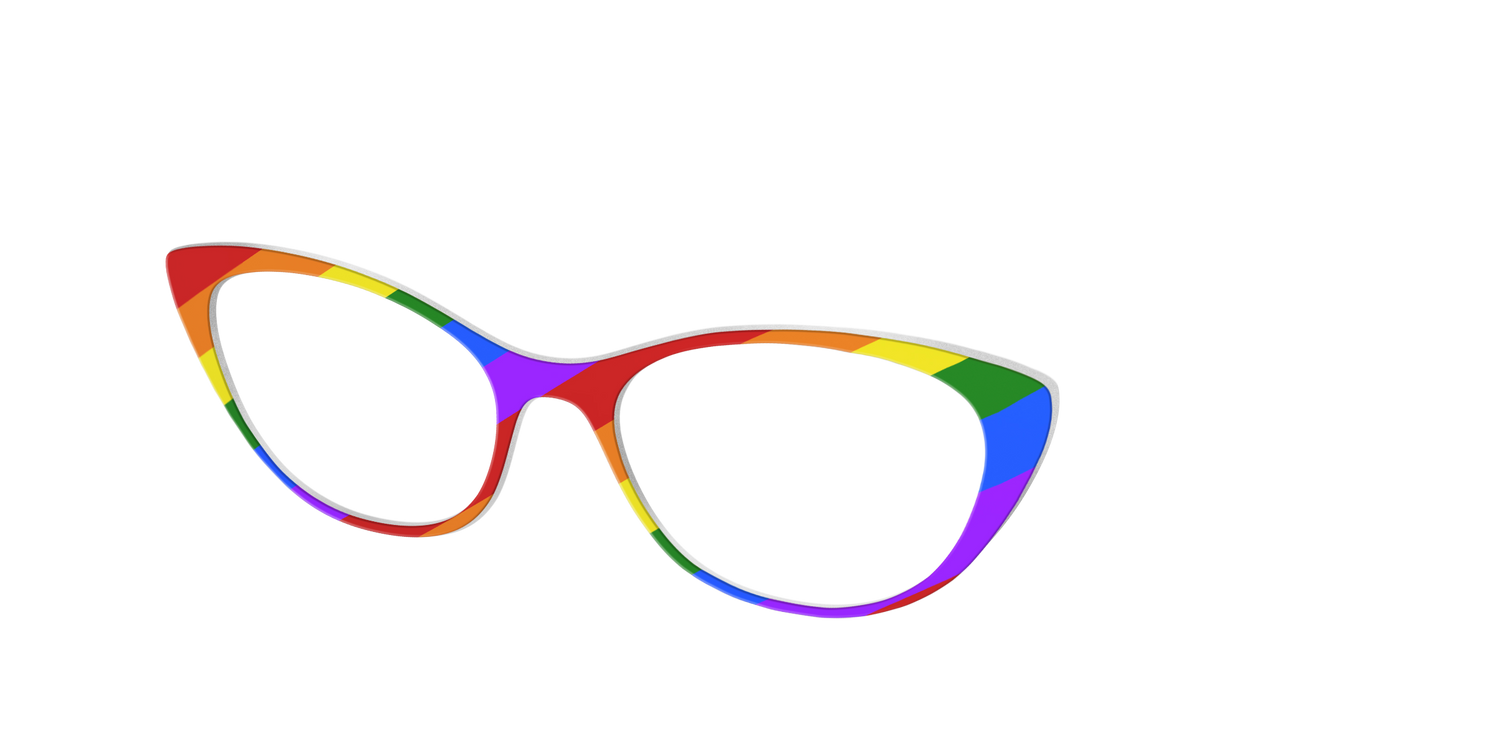 The Traditional Pride Flag - Angle Top Image - Pair Eyewear