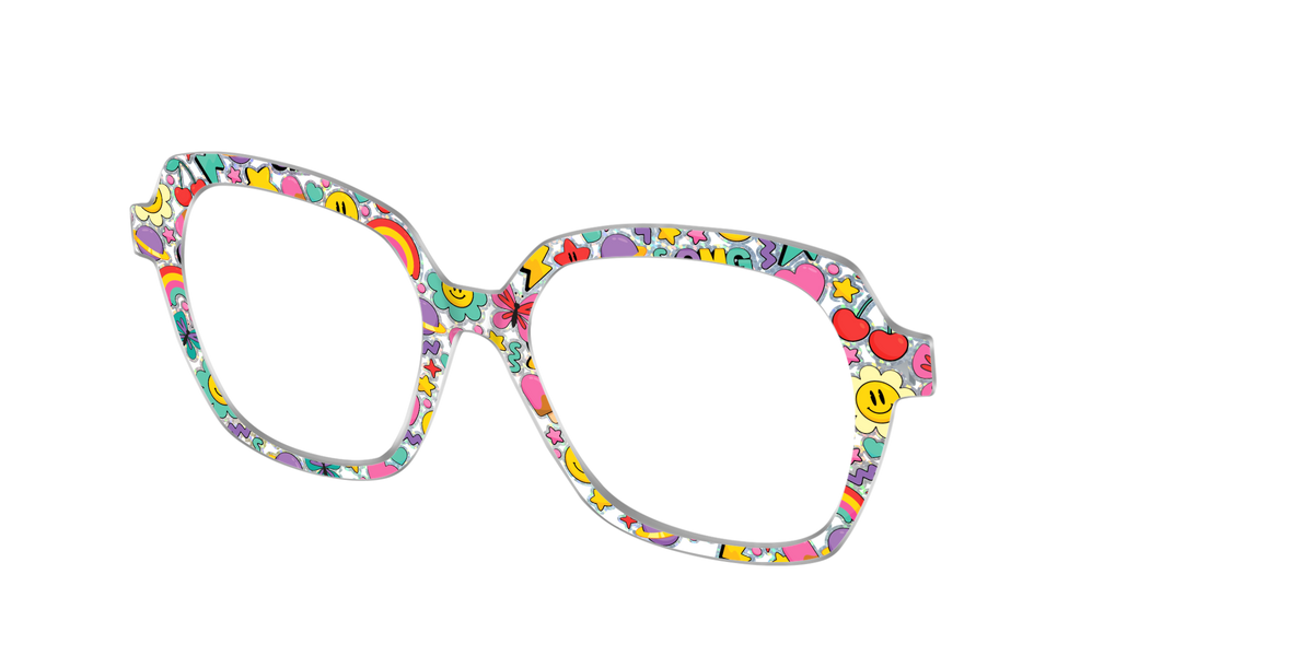 The Funky Foil Stickers - Angle Top Image - Pair Eyewear