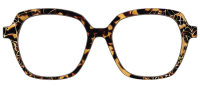 The Haunted Tortoise with Gold Foil Webs - Front Top Thumbnail - Pair Eyewear