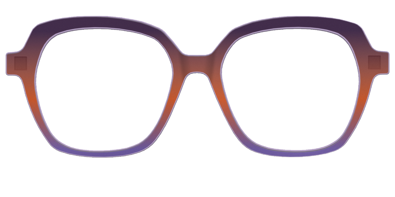The Matte Midnight to Violet Gradient - Front Top Image - Pair Eyewear