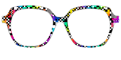 The Prismatic Check - Front Top Thumbnail - Pair Eyewear