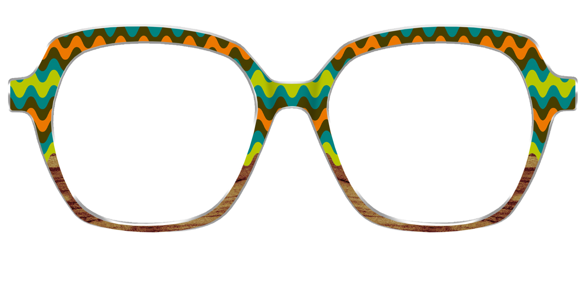 The Woodgrain Waves - Front Top Image - Pair Eyewear