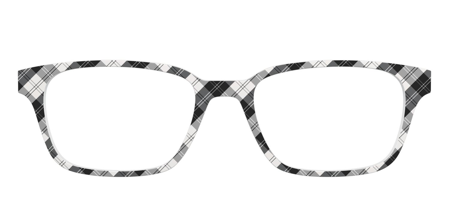 The B&W Plaid - Front Top Image - Pair Eyewear
