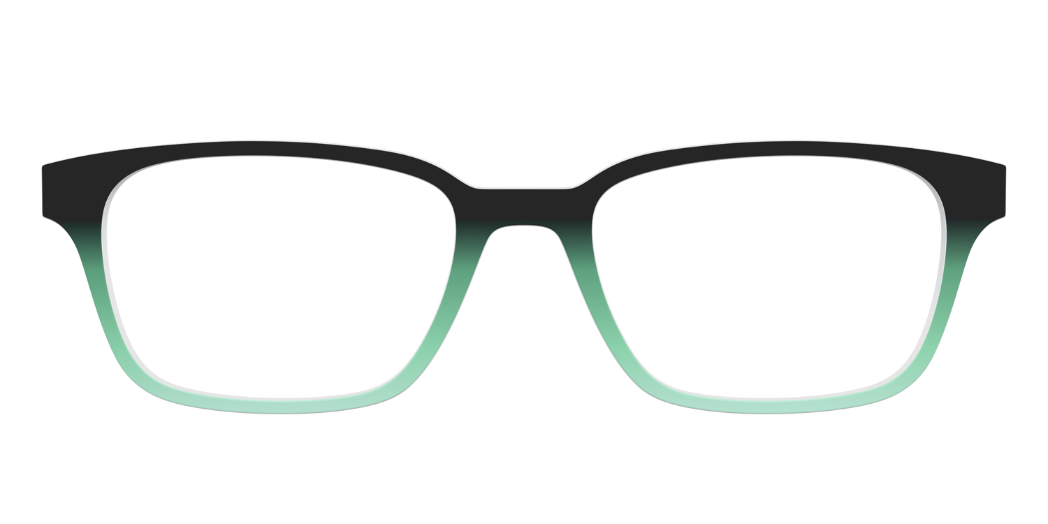 The Black to Spearmint Gradient - Front Top Image - Pair Eyewear