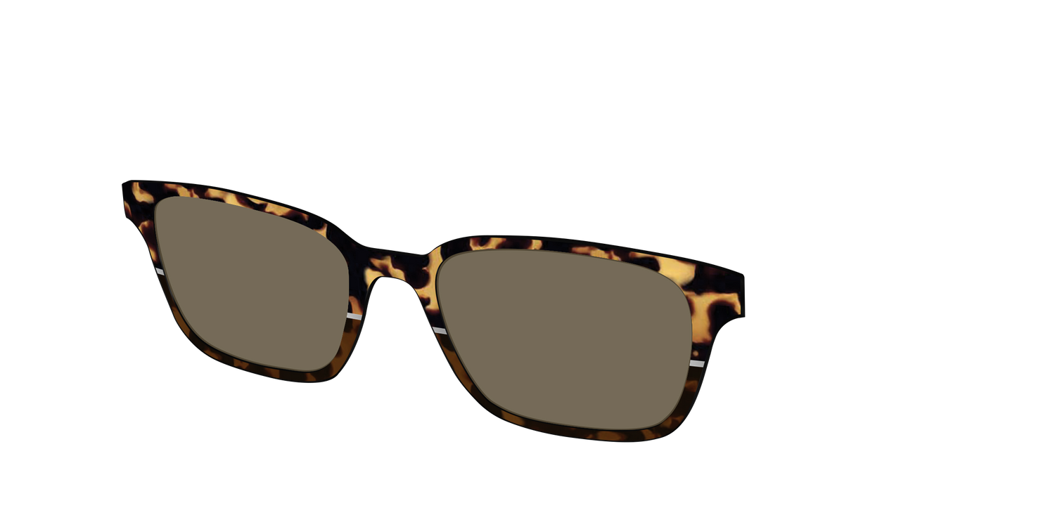 The Polarized Chic Tortoise Split Sun Top - Angle Top Image - Pair Eyewear